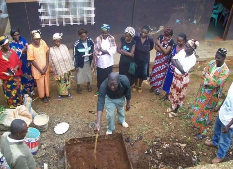 Farmers learning to culture indigenous microorganisms (IMOs)