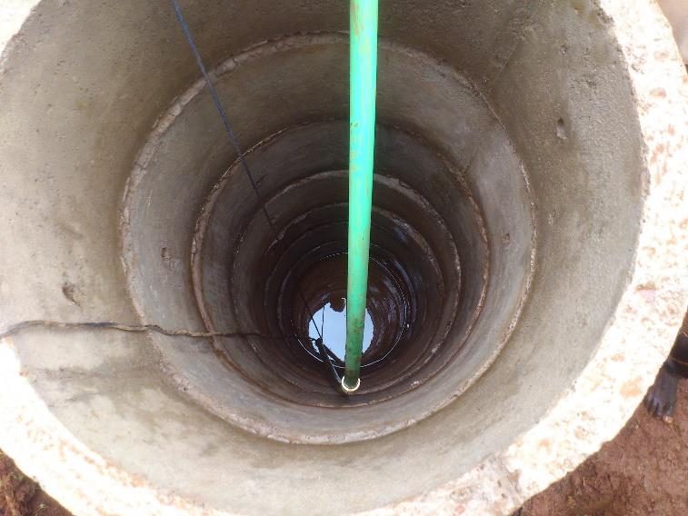 A modern deep well providing potable water
